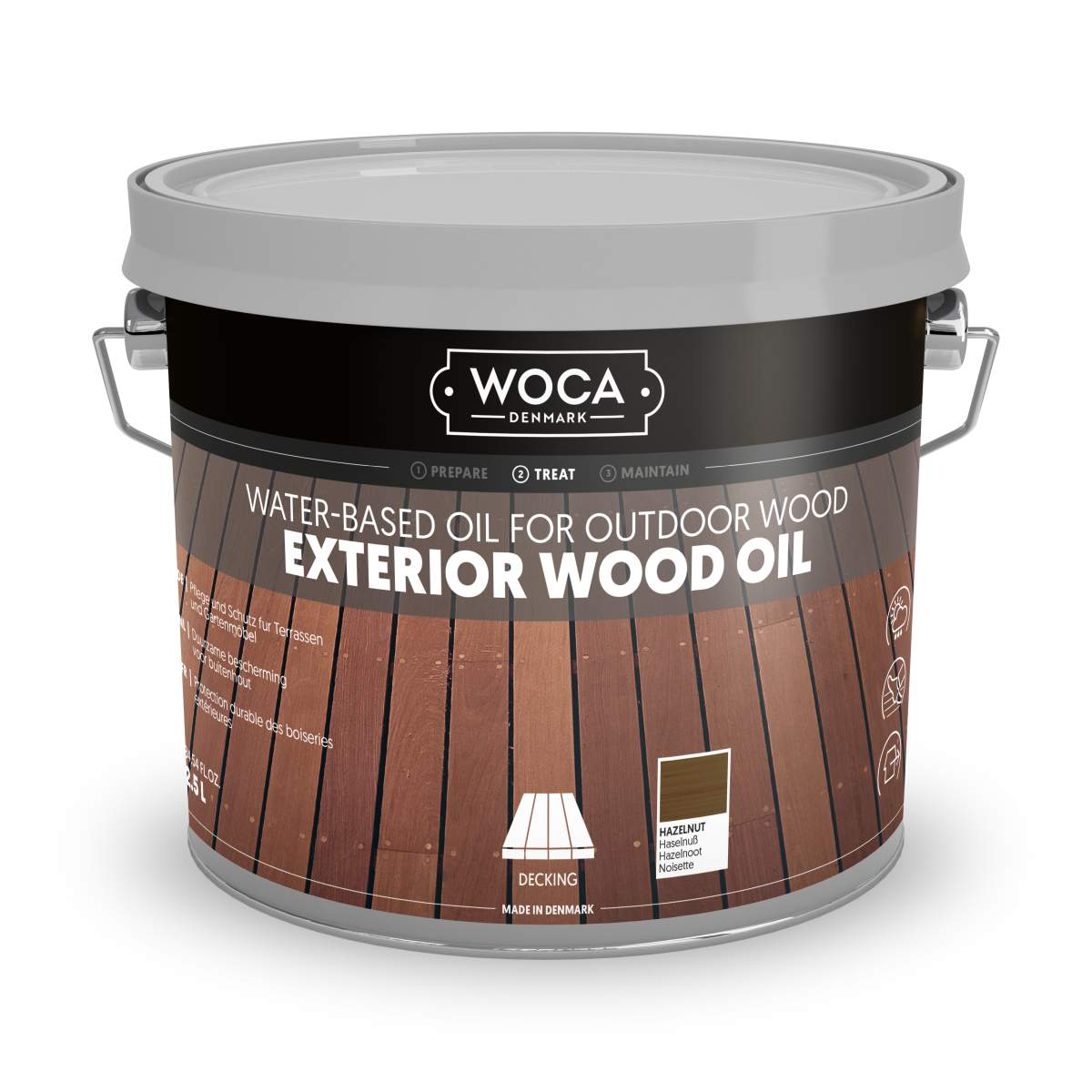 WOCA Terrassenöl Exterior Haselnuss Exterior Wood Oil Hazelnut 2,5 Liter