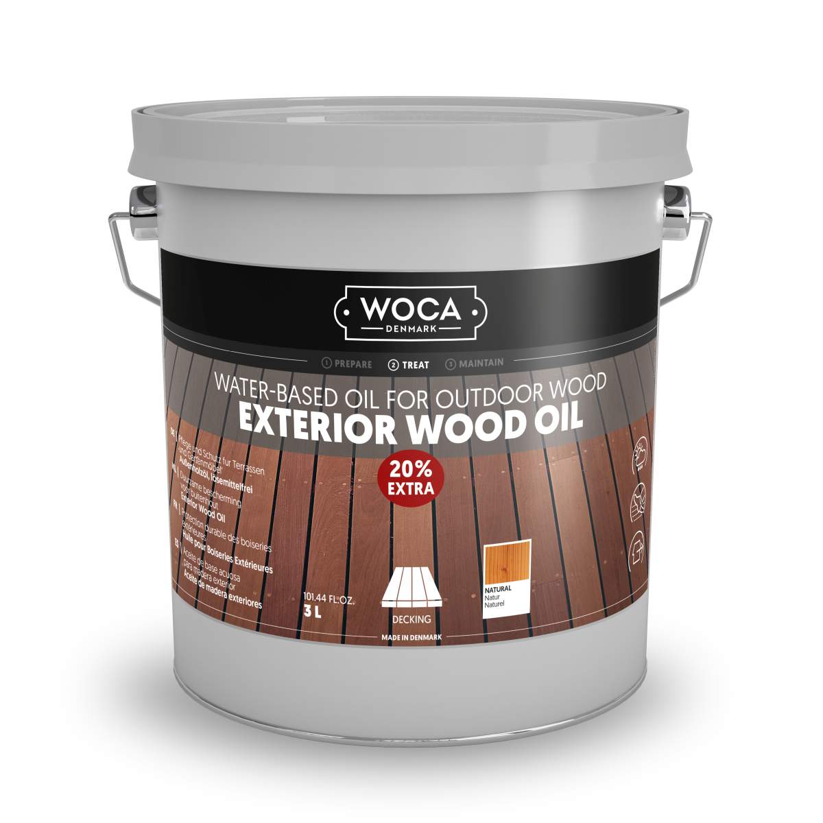 WOCA Terrassenöl Exterior Natur Exterior Wood Oil Natural 3 Liter